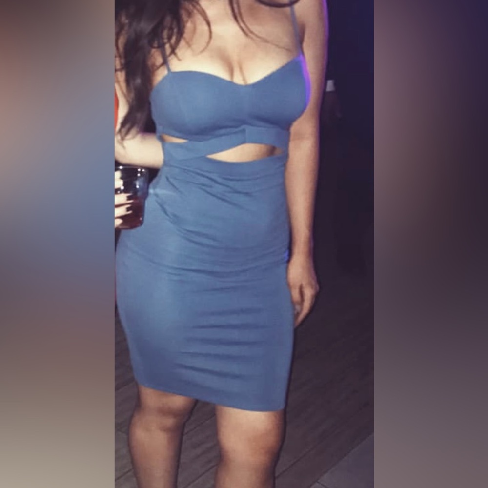 Windsor Blue Cutout Bodycon Dress